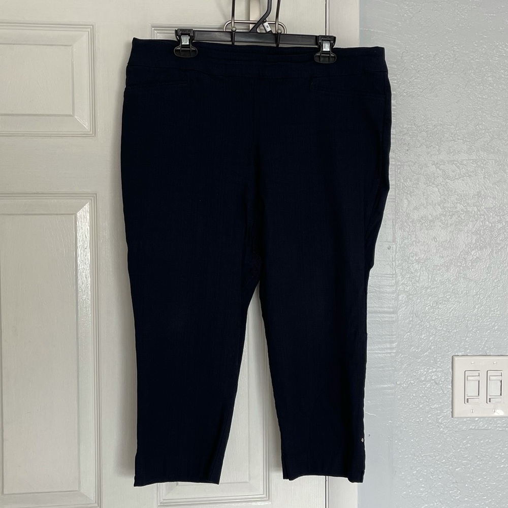 Hilary Radley Pants - Ankle stretchy pants in blue